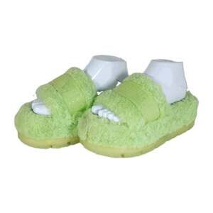 UGG Women's Fluffita Clear US8? Lime Green Platform Shearling Slide Slippers